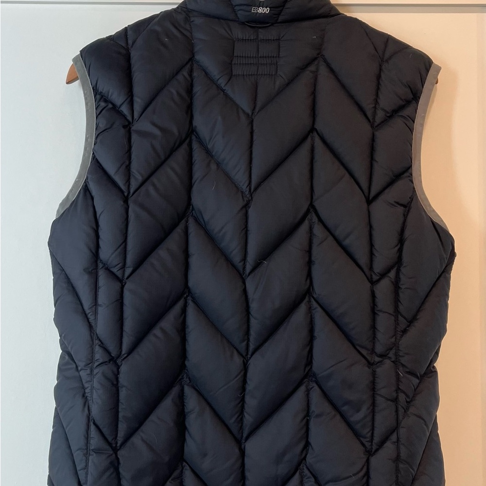 Eddie Bauer Black Quilted Down-Style Vest - Picture 6 of 7